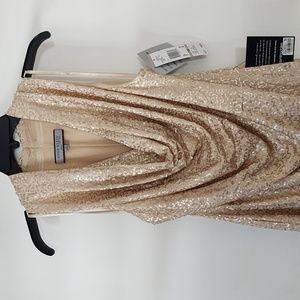 NWT gorgeous neutral color! sequined dress